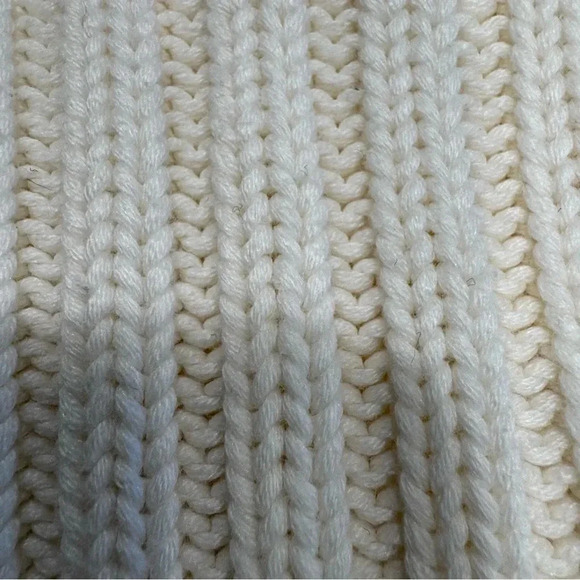 Talbots Women’s  Off White Heavy Ribbed Knit Zip Front Cardigan Sweater, Size M - Picture 10 of 11